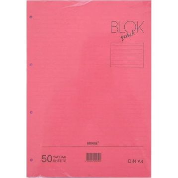 Bayındır 5696102 A4 Çizgili 50'li Renkli Kolej Yedek