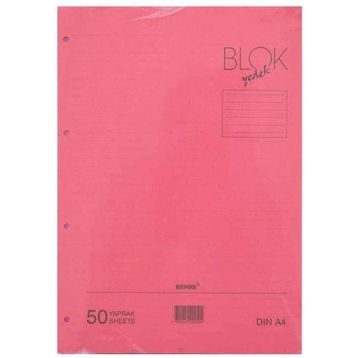 Bayındır 5696102 A4 Çizgili 50'li Renkli Kolej Yedek
