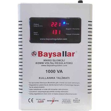 Baysallar Mikro İşlemcili Kombi 1000VA Voltaj Regülatörü