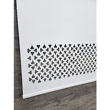 BBB ML100 Desenli Lazer Kesim Kalın Kumaşlı Beyaz 170 x 260 cm Stor Perde