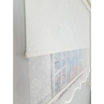 Bbb MT3048 Çift Mekanizmalı Bulut Desenli 100x260 cm Tül Stor Perde