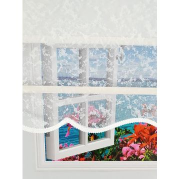 Bbb MT3048 Çift Mekanizmalı Bulut Desenli 110x200 cm Tül Stor Perde