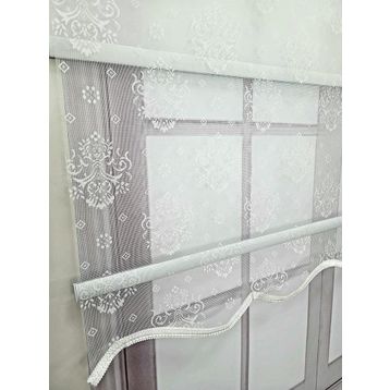Bbb MT3048 Çift Mekanizmalı Bulut Desenli 110x200 cm Tül Stor Perde