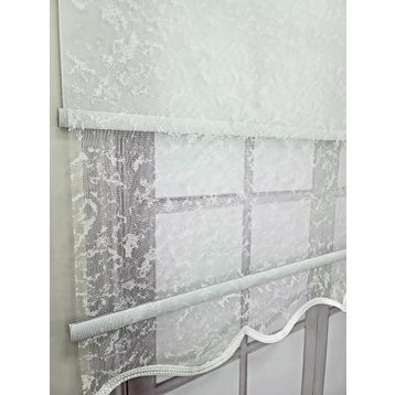 Bbb MT3048 Çift Mekanizmalı Bulut Desenli 190x260 cm Tül Stor Perde