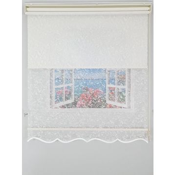 Bbb MT3048 Çift Mekanizmalı Bulut Desenli 80x260 cm Tül Stor Perde