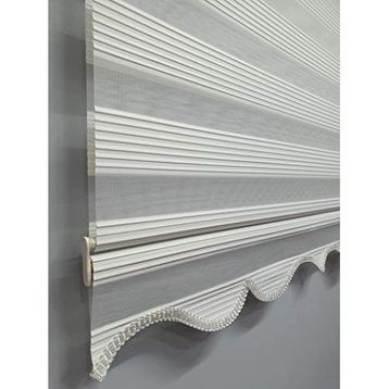 BBB MZ321 210x260 cm Krem Dar Pliseli Stor Zebra Perde