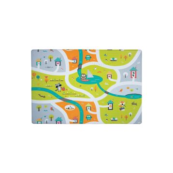 Bblüv Renkli Şehir 140x100x1 cm Mülti Oyun Halısı