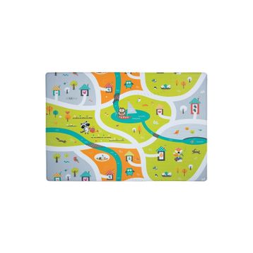 Bblüv Renkli Şehir 140x100x1 cm Mülti Oyun Halısı