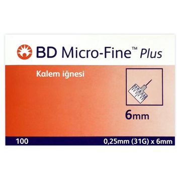 BD-Micro Fine Plus 0.25 mm 31 gr 6 mm Kalem İğnesi