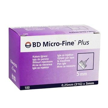BD Micro-Fine Plus 0,25 MM 31 Gx 5 MM Kalem İğnesi