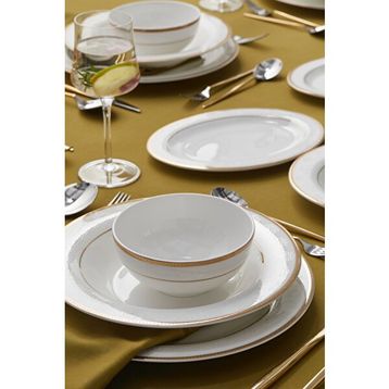 Be Original Crown Bone China Gold 60 Parça 12 Kişilik Yemek Takımı