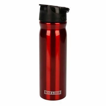 Bear Deer 500 ml Metalik Kırmızı Çelik Termos