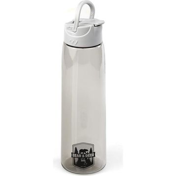 Bear&Deer MT0005 750 ml Tritan Oynar Tutacaklı Gri Şeffaf Plastik Matara