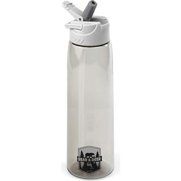Bear&Deer MT0005 750 ml Tritan Oynar Tutacaklı Gri Şeffaf Plastik Matara