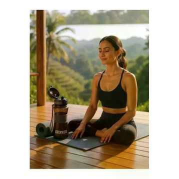 Bear&Deer MT0029-01 Şeffaf Siyah Detoks Filtreli Plastik Matara