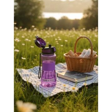 Bear&Deer MT0029-03 Şeffaf Mor Detoks Filtreli Plastik Matara