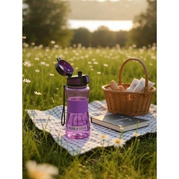 Bear&Deer MT0029-03 Şeffaf Mor Detoks Filtreli Plastik Matara