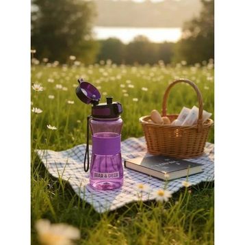 Bear&Deer MT0029-03 Şeffaf Mor Detoks Filtreli Plastik Matara