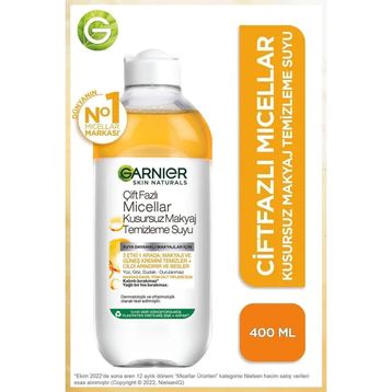 Beaulis 400 ml Çift Fazlı Micellar Kusursuz Makyaj Temizleme Suyu