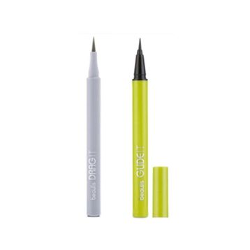 Beaulis Drag It Inkpen Keçe Uçlu Eyeliner + Glide It Fırça Uçlu 100 Black Eyeliner