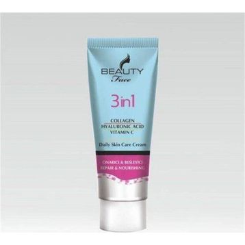 Beauty Face 3in1 50 ml Onarıcı Besleyici Kollajen Hyaluronic Asit Vitamin Krem