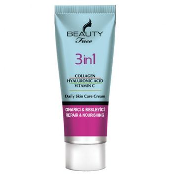 Beauty Face 3in1 50 ml Onarıcı Besleyici Kollajen Hyaluronic Asit Vitamin Krem