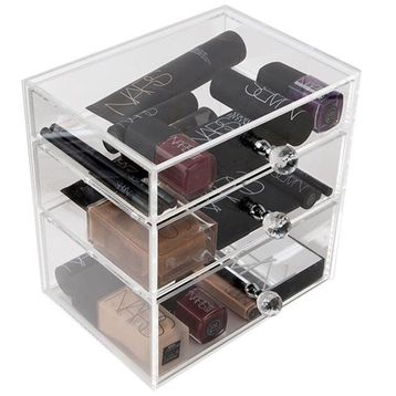 BEAUTY INSIDEOUT 3 Katli Şeffaf Çekmeceli Makyaj Organizeri