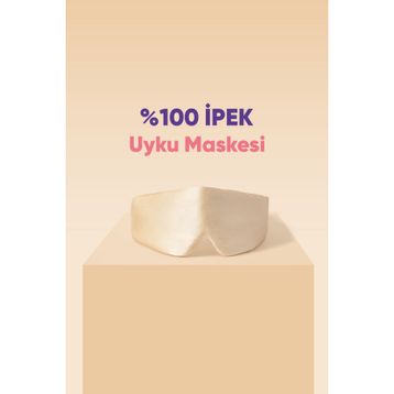 Beauty Pillow Bej İpek Uyku Maskesi Göz Bandı