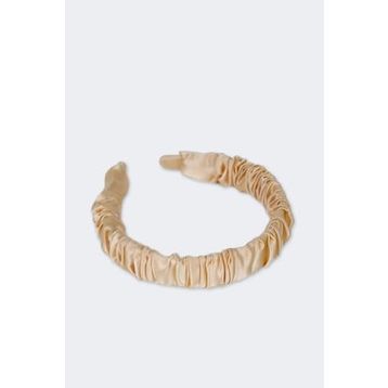 Beauty Pillow İpek Büzgülü Bej Taç