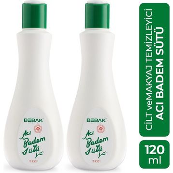 Bebak 2x120 ML Acı Badem Yüz Temizleme Sütü