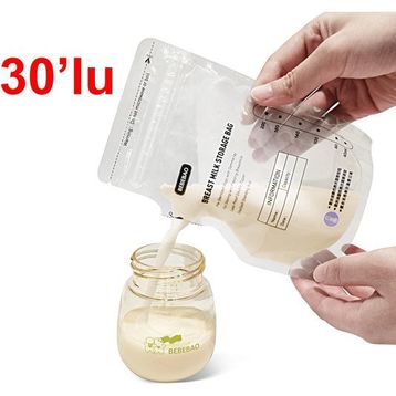 Bebebao 200 ml 30 Adet Anne Sütü Saklama Poşeti
