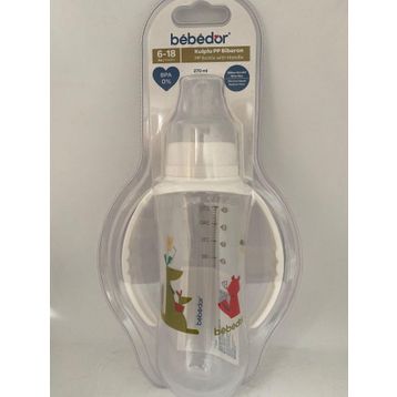 Bebedor 270 ml 6-18 Ay Kulplu Silikon Emzikli PP Biberon