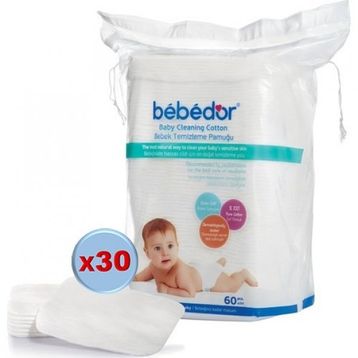 Bebedor 30x60 1800 Adet Bebek Temizleme Pamuğu