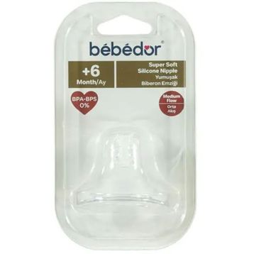 Bebedor 332 Silikon Yumuşak 6+ Orta Akış Biberon Emziği