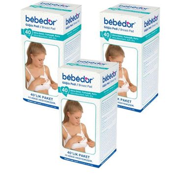 Bebedor 40 lı 3 adet Göğüs Pedi