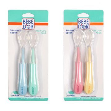 BEBEDOR SİLİKON UÇLU KAŞIK 2'Lİ PAKET