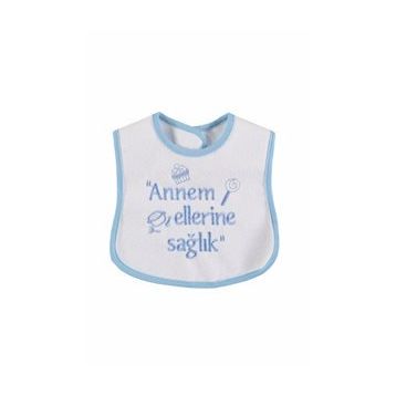 Bebegen Annem Ellerine Sağlık Yazılı Mavi Önlük