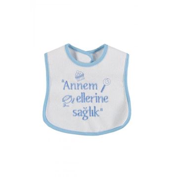 Bebegen Annem Ellerine Sağlık Yazılı Mavi Önlük