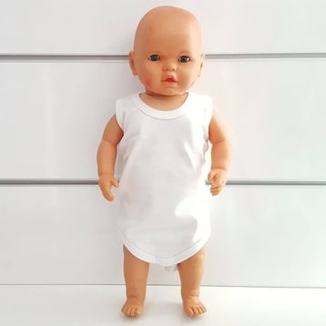 Bebegen Beyaz Sade Alttan Çıt Çıtlı Askılı Badi Bebek Zıbını