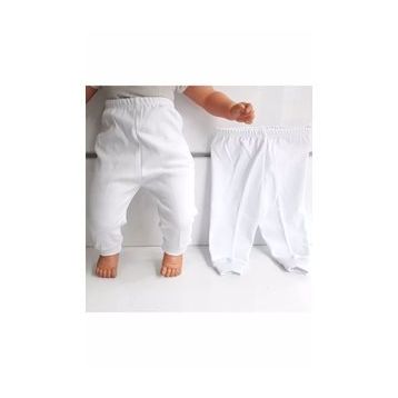 Bebegen Sade Beyaz Tek Alt Bebek Penye Pantolon