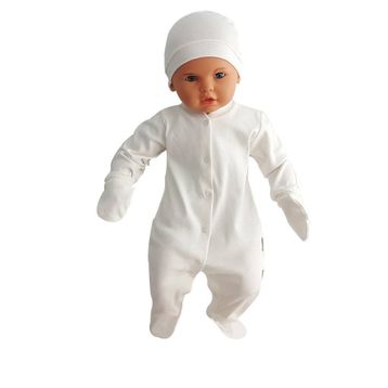 Bebegen Sade Krem Bereli Eldivenli Tulum Bebek Takımı