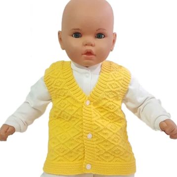 Bebegen Triko Sarı Bebek Yelek