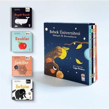Bebek Üniversitesi Hikayeli İlk Kavramlarım 4 Kitap Set - Sincap Kitap Yayınları