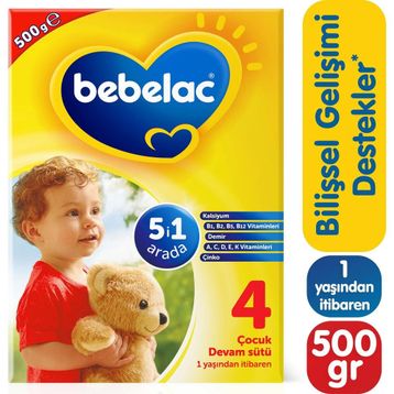 Bebelac 4 1+ Yaş 500 gr Devam Sütü