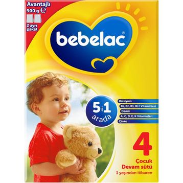 Bebelac 4 1+ Yaş 900 gr Bebek Devam Sütü