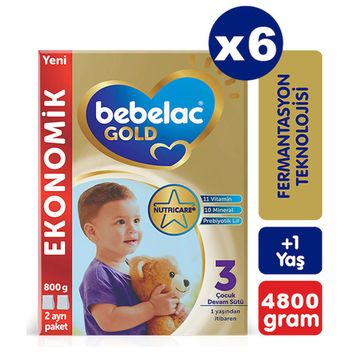 Bebelac Gold 3 6x800 gr Bebek Devam Sütü