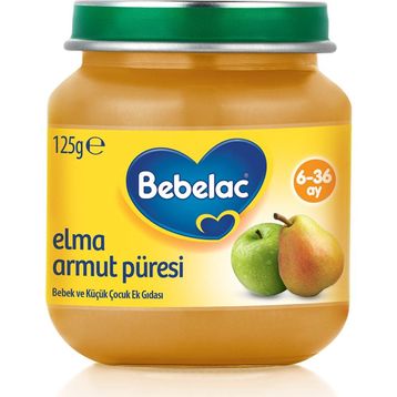 Bebelac Organik 6+ Ay 125 gr Elma Armut Püresi