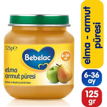 Bebelac Organik 6+ Ay 125 gr Elma Armut Püresi