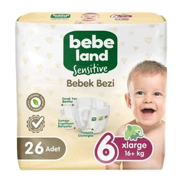 Bebeland Sensitive No:6 XLarge 26 Adet Bebek Bezi