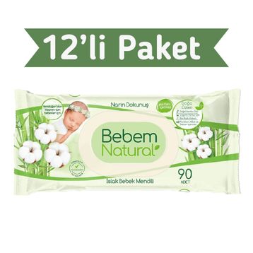 Bebem Natural 90'lı Islak Havlu Mendil (6 adet)